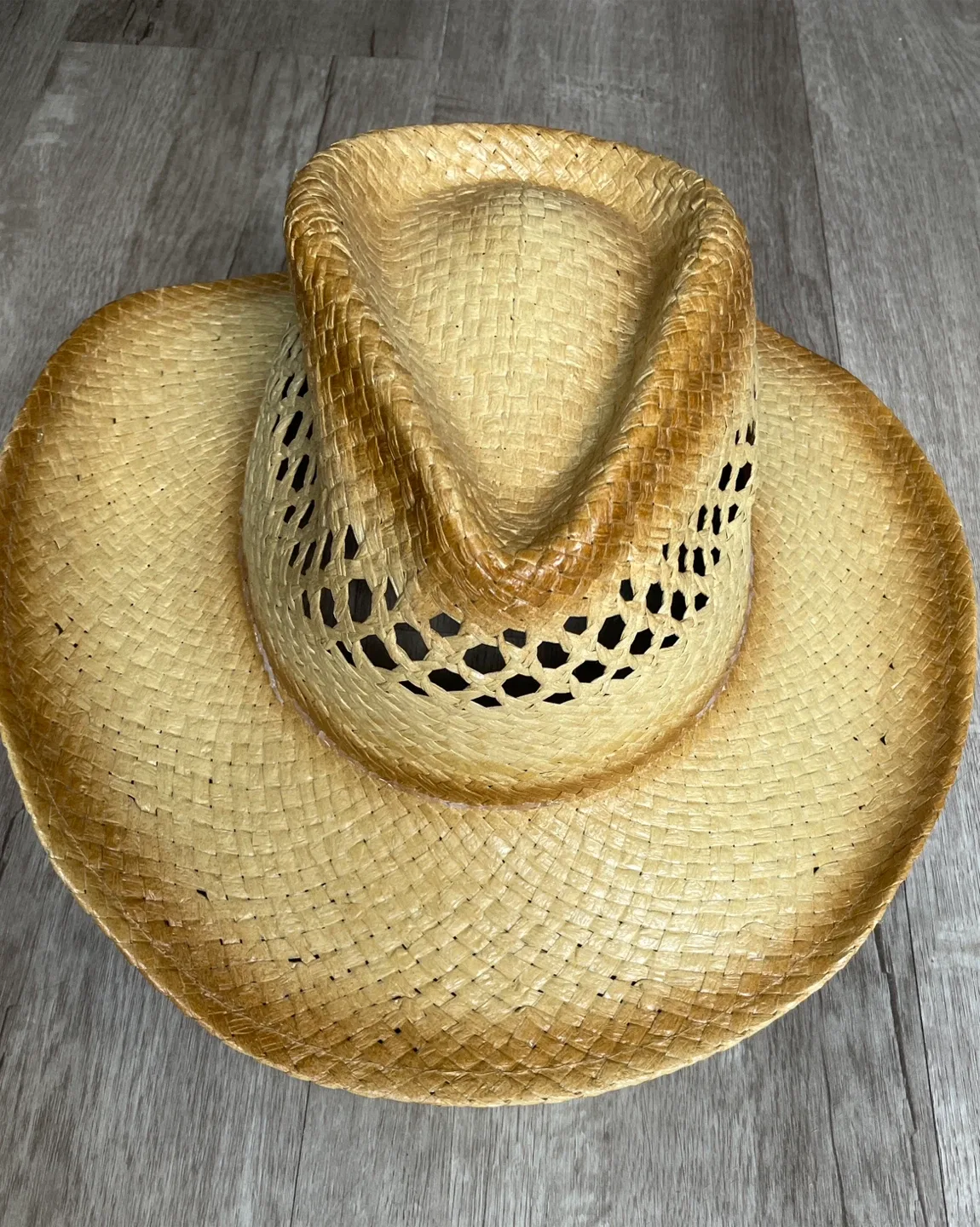 Straw Cowboy Hat with Colorful Beaded Band image indicator(3)