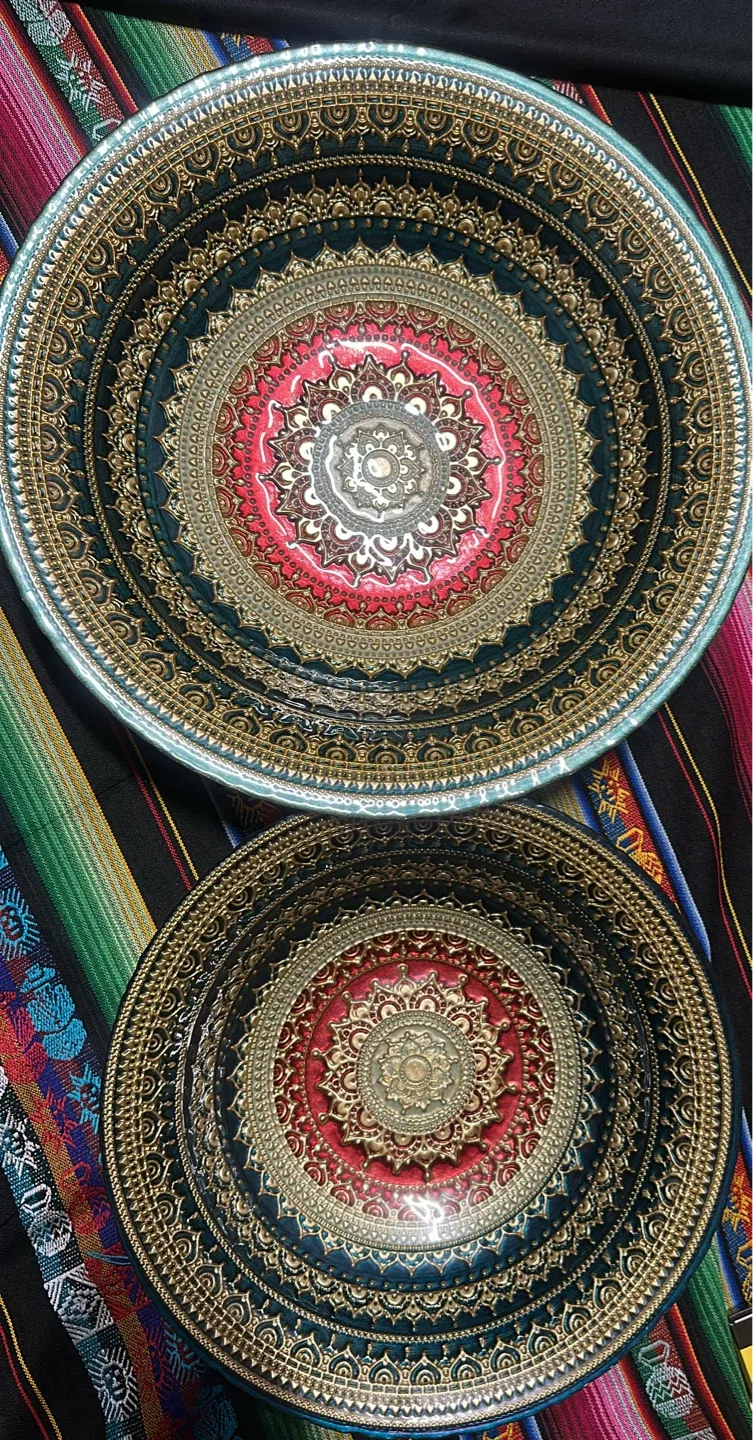 Decorative Mandala Bowls - Set of 2 thumbnail