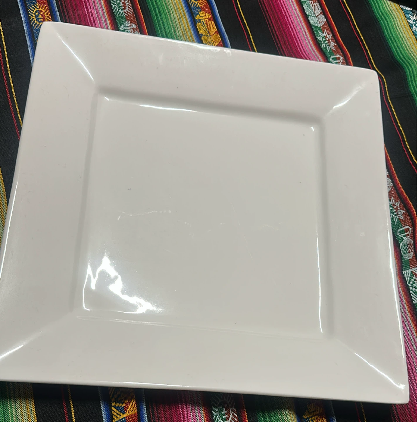 White Square Plate