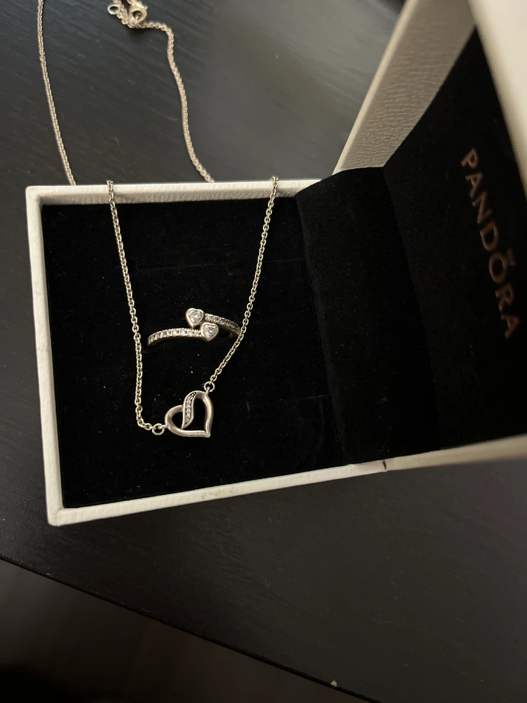 Pandora Necklace and Ring Set