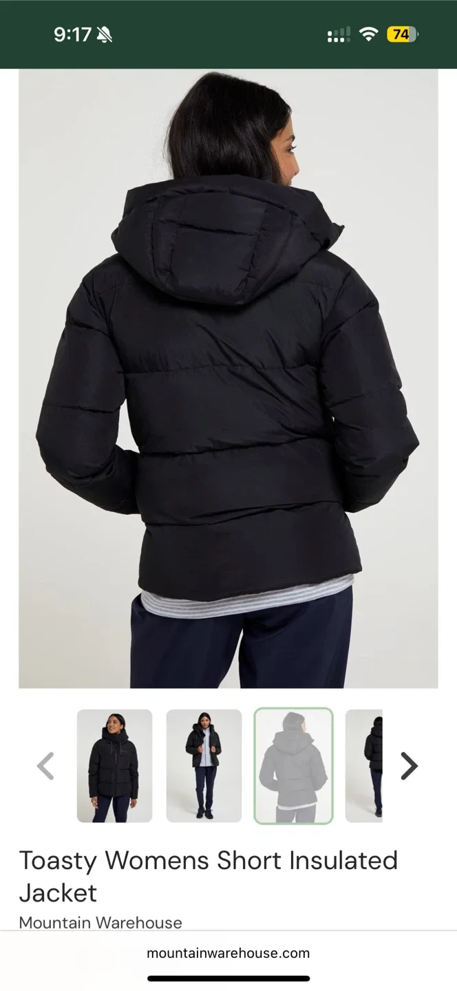 Women’s size 14 Mountain Warehouse Toasty Insulated Jacket image indicator(2)