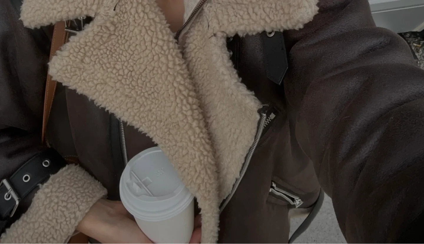 Shearling Lined Aviator Jacket Zara image indicator(2)