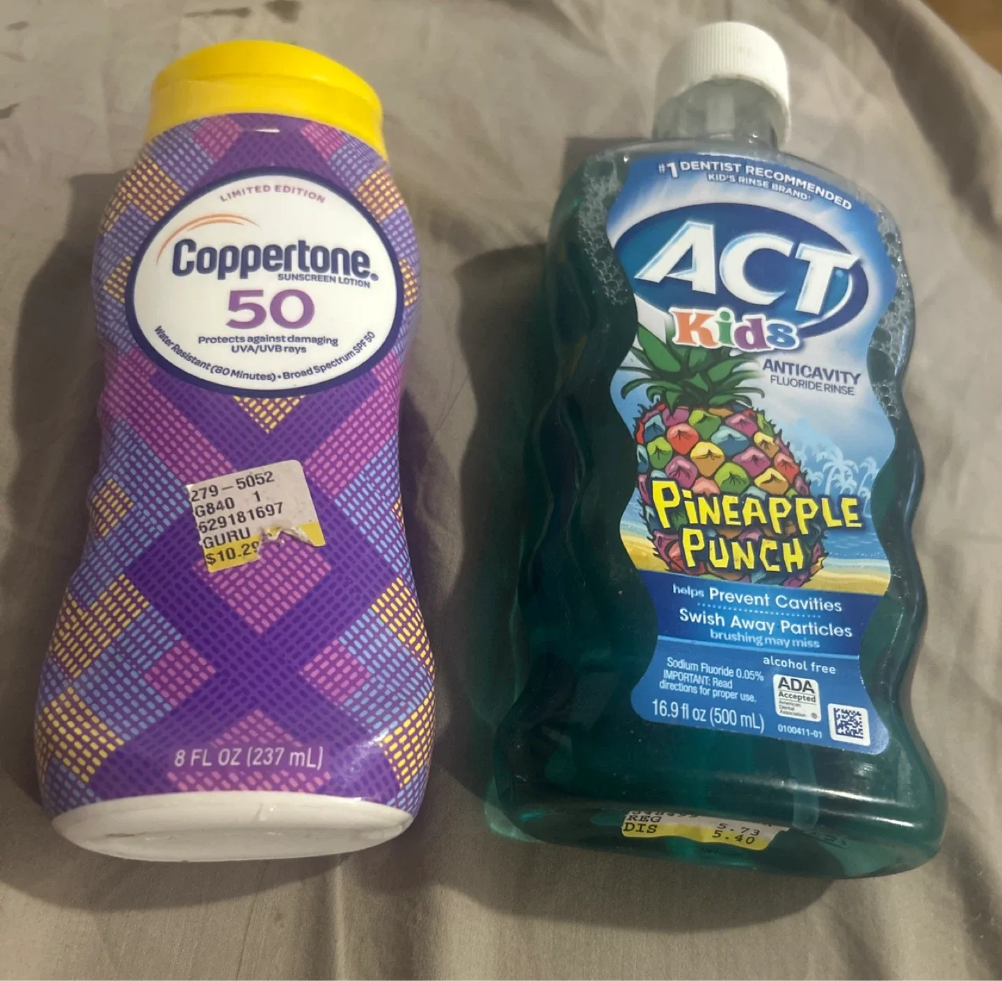 SPF 50 Sunscreen & Kids Pineapple mouth wash 🥕 thumbnail