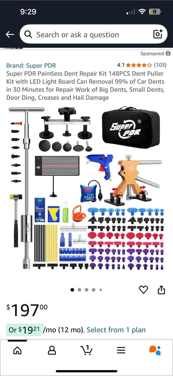 Super PDR Paintless Dent Removal Kit image indicator(2)