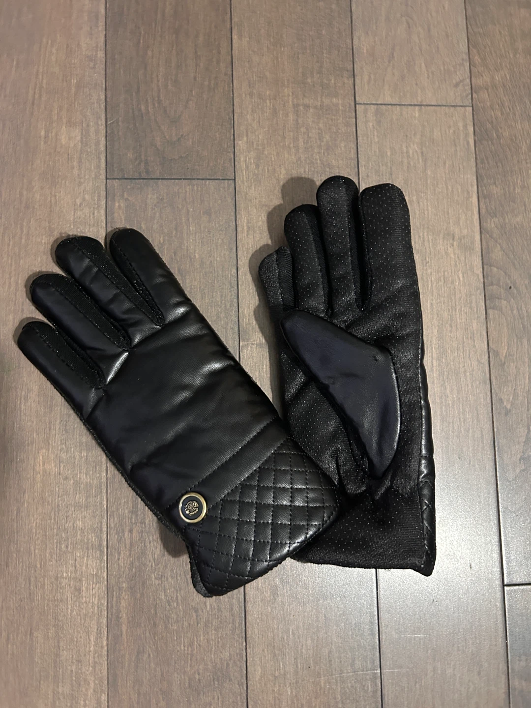 Black Leather Gloves - photo 2