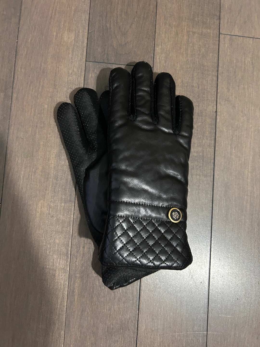 Black Leather Gloves
