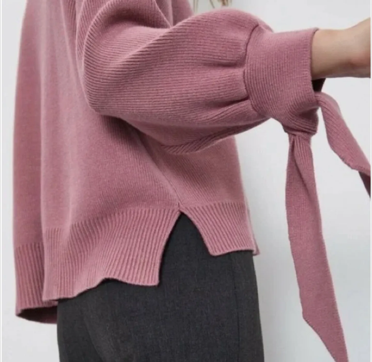 Zara Knit Tie Sweater