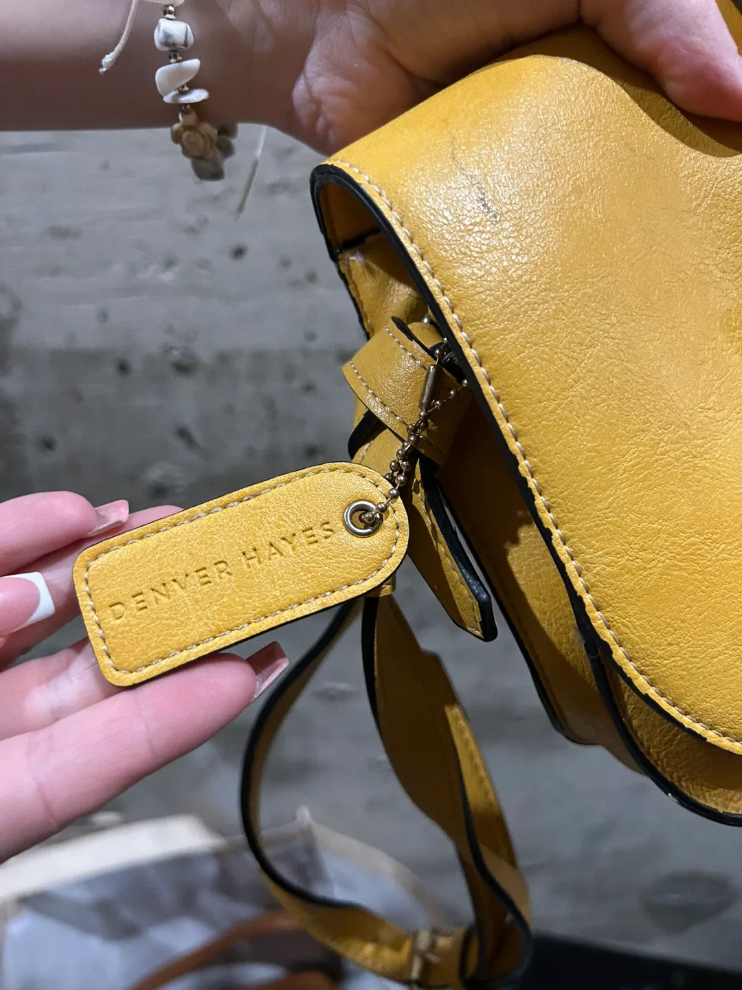 Denver Hayes Mustard Yellow Crossbody Bag image indicator(2)