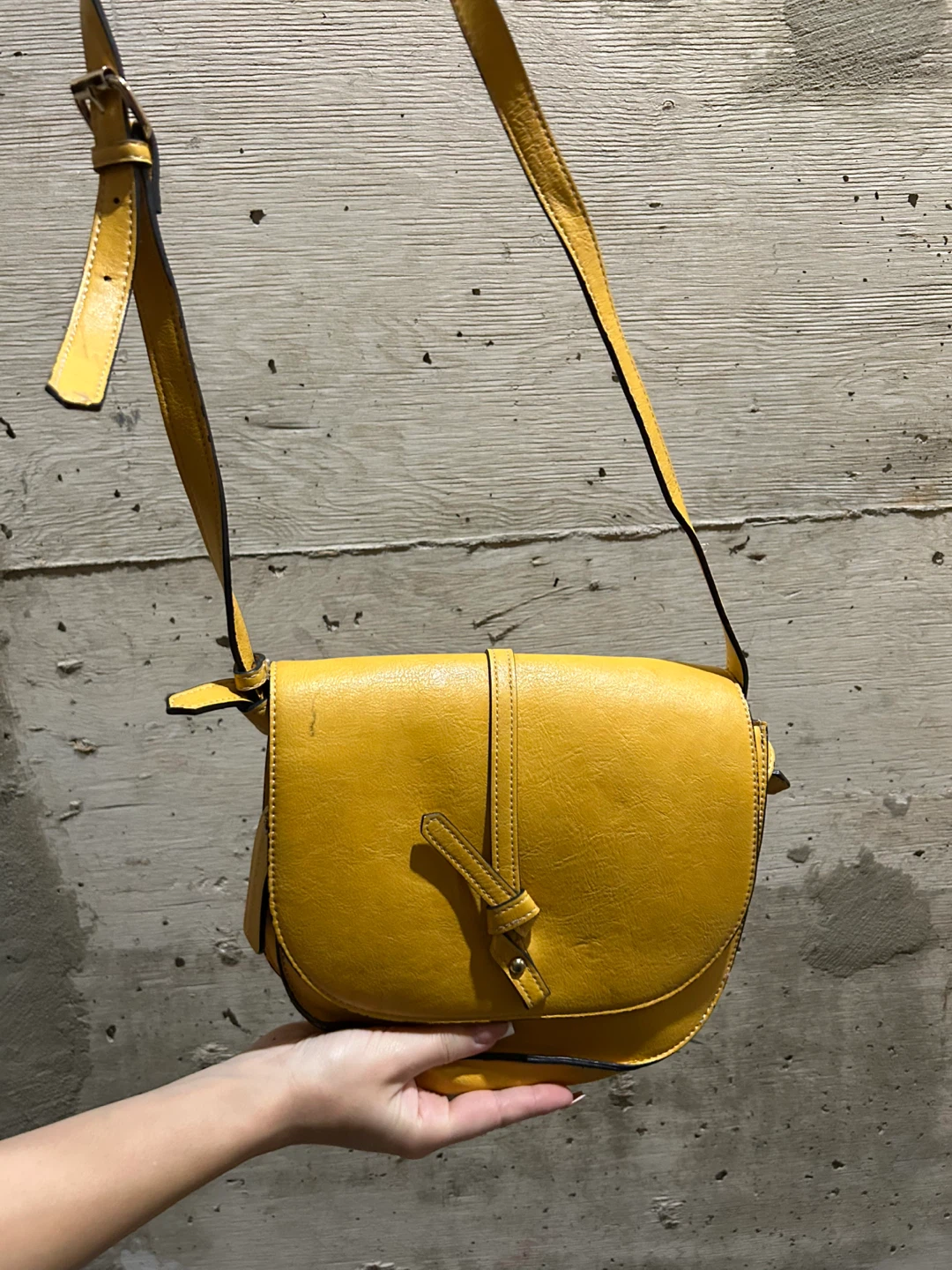 Denver Hayes Mustard Yellow Crossbody Bag