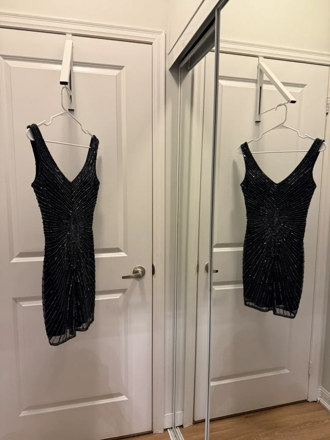 Beaded Navy Mini Dress