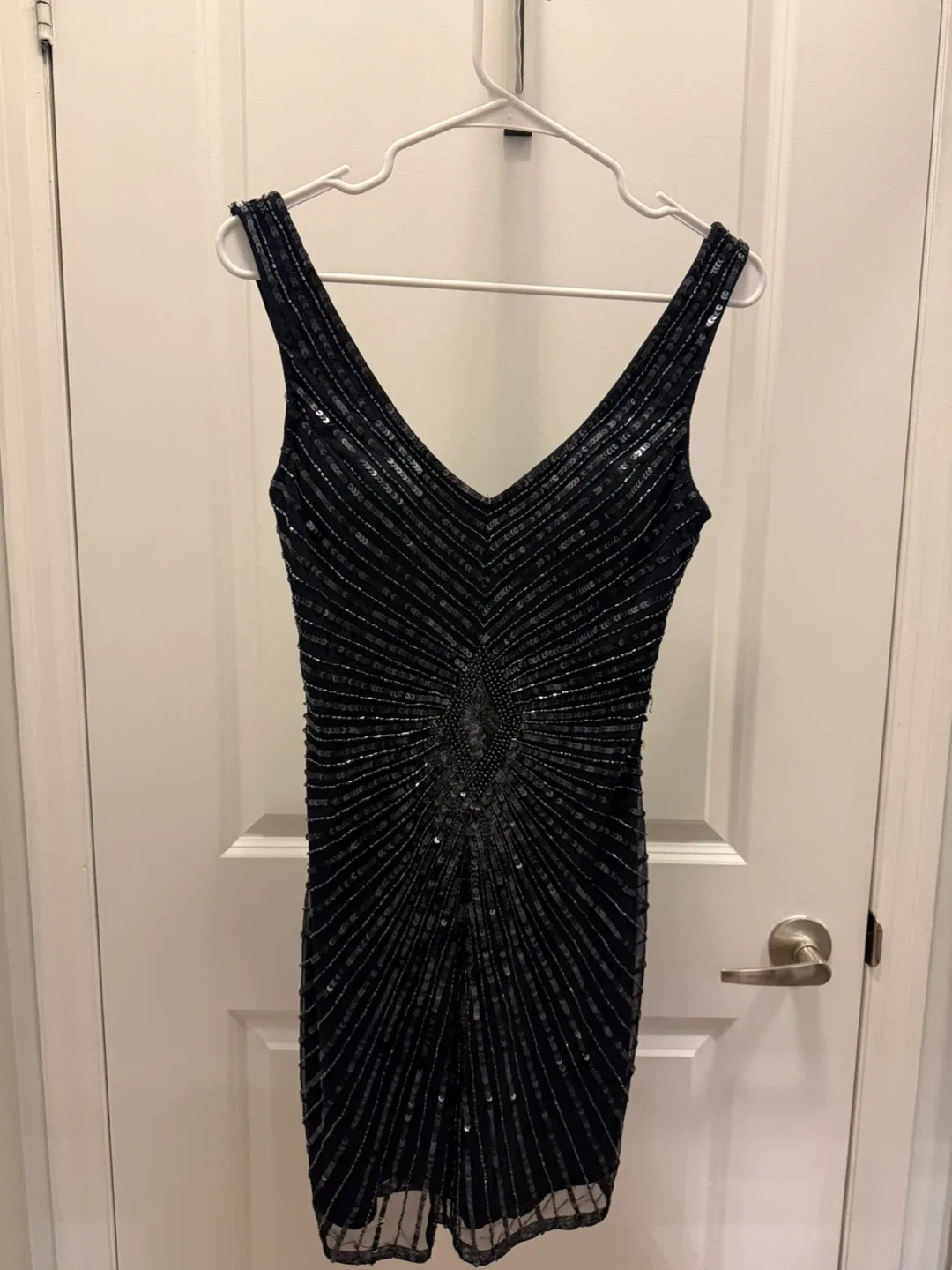 Beaded Navy Mini Dress image indicator(2)