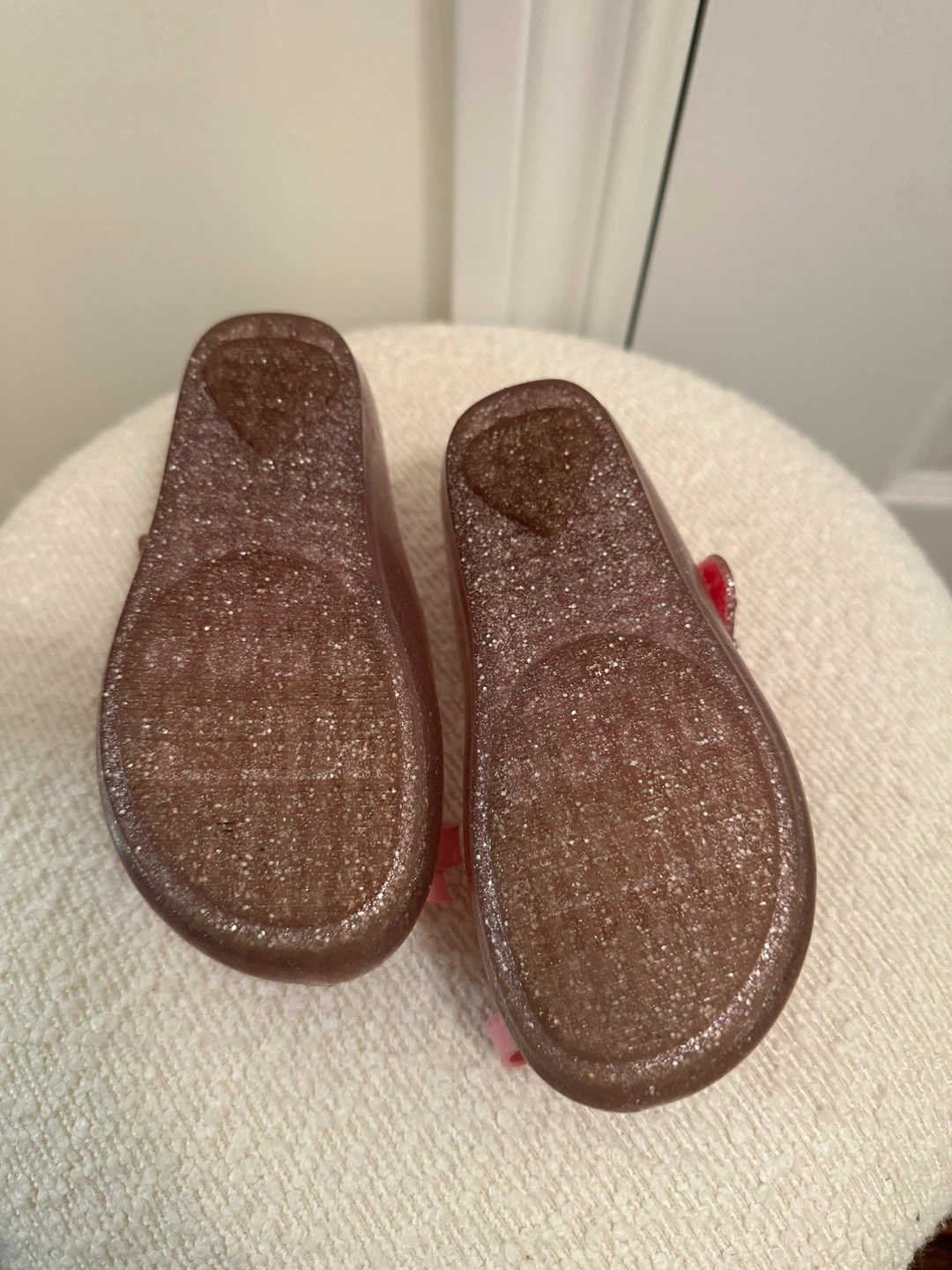 Mini Melissa Pink Glitter Jelly Shoes size 10 - photo 2