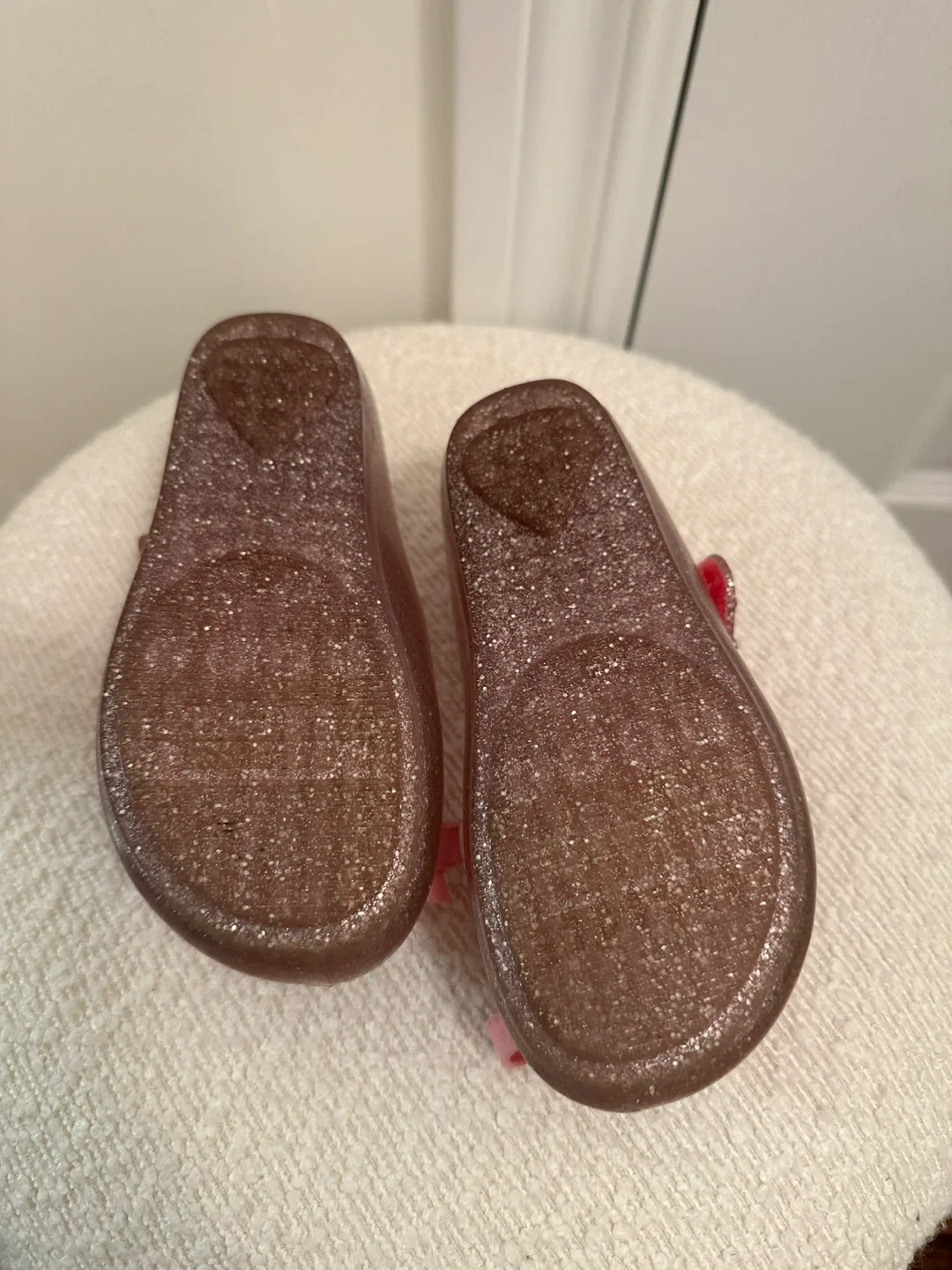Mini Melissa Pink Glitter Jelly Shoes size 10 image indicator(2)