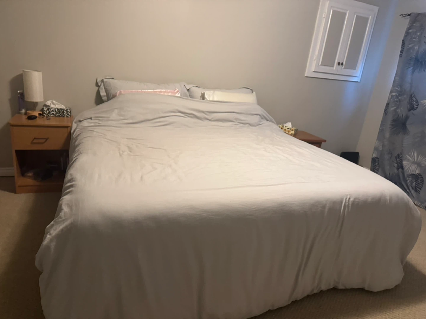 A king size mattress and bed frame
