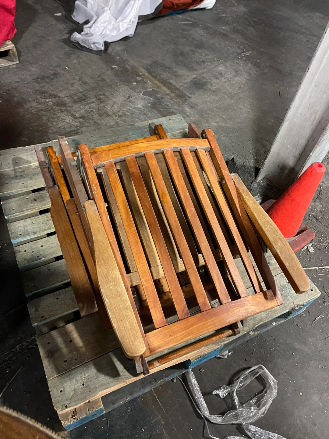 Wooden deck chairs.  Collapsible & well made image indicator(4)