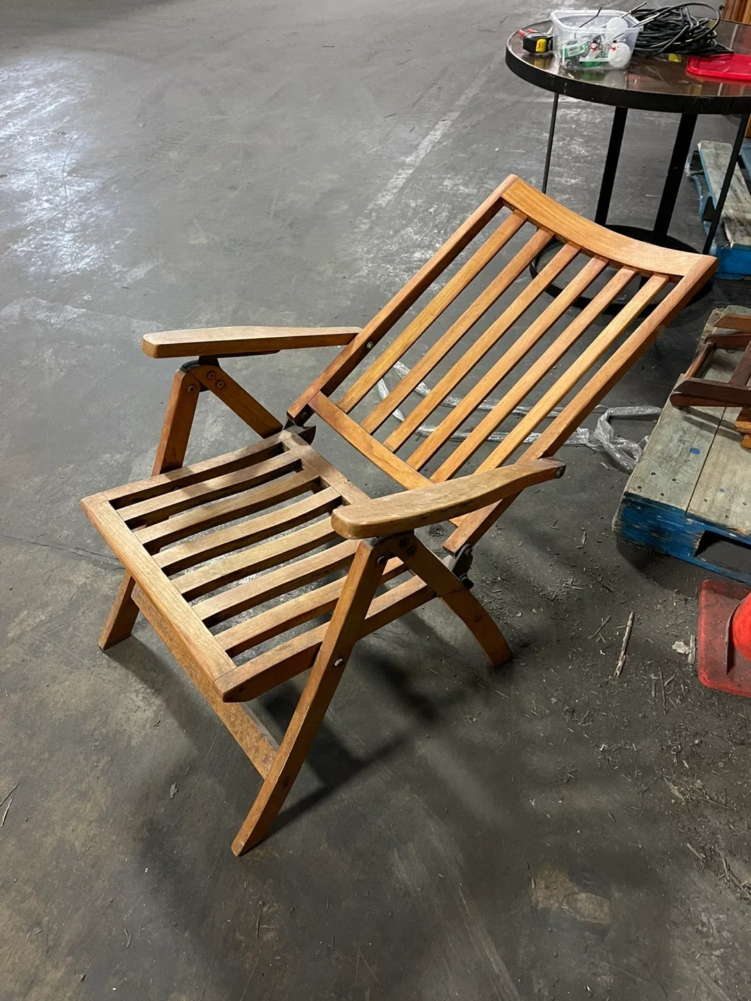 Wooden deck chairs.  Collapsible & well made