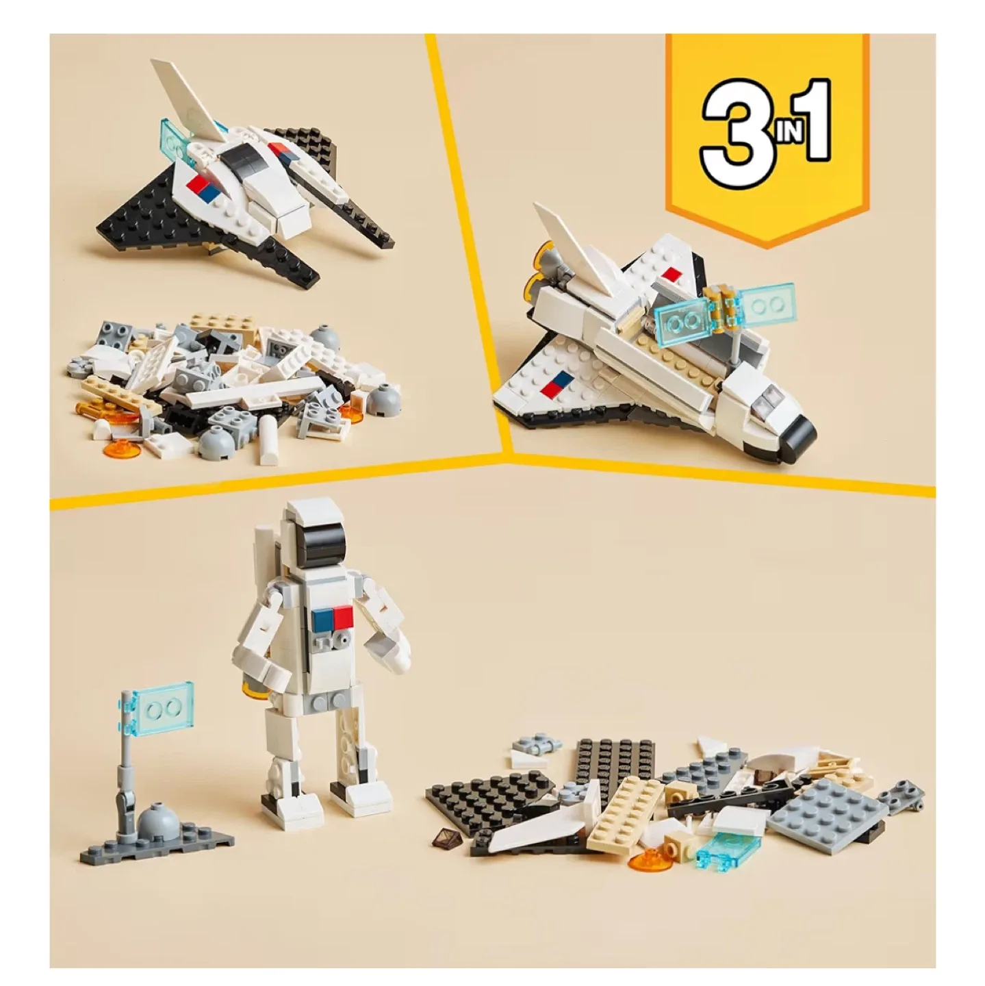 New in box LEGO Creator 31134 Space Shuttle 3-in-1 image indicator(2)