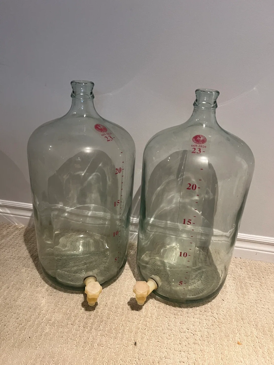 Two Glass Carboys with Spigot - 23 Liters image indicator(2)