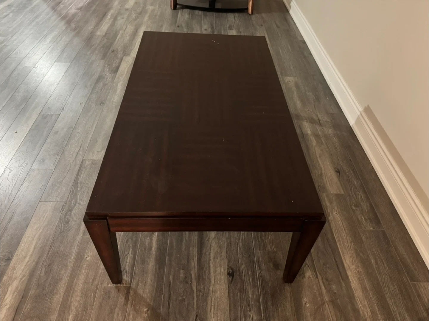 Dark Brown Wooden Coffee Table thumbnail