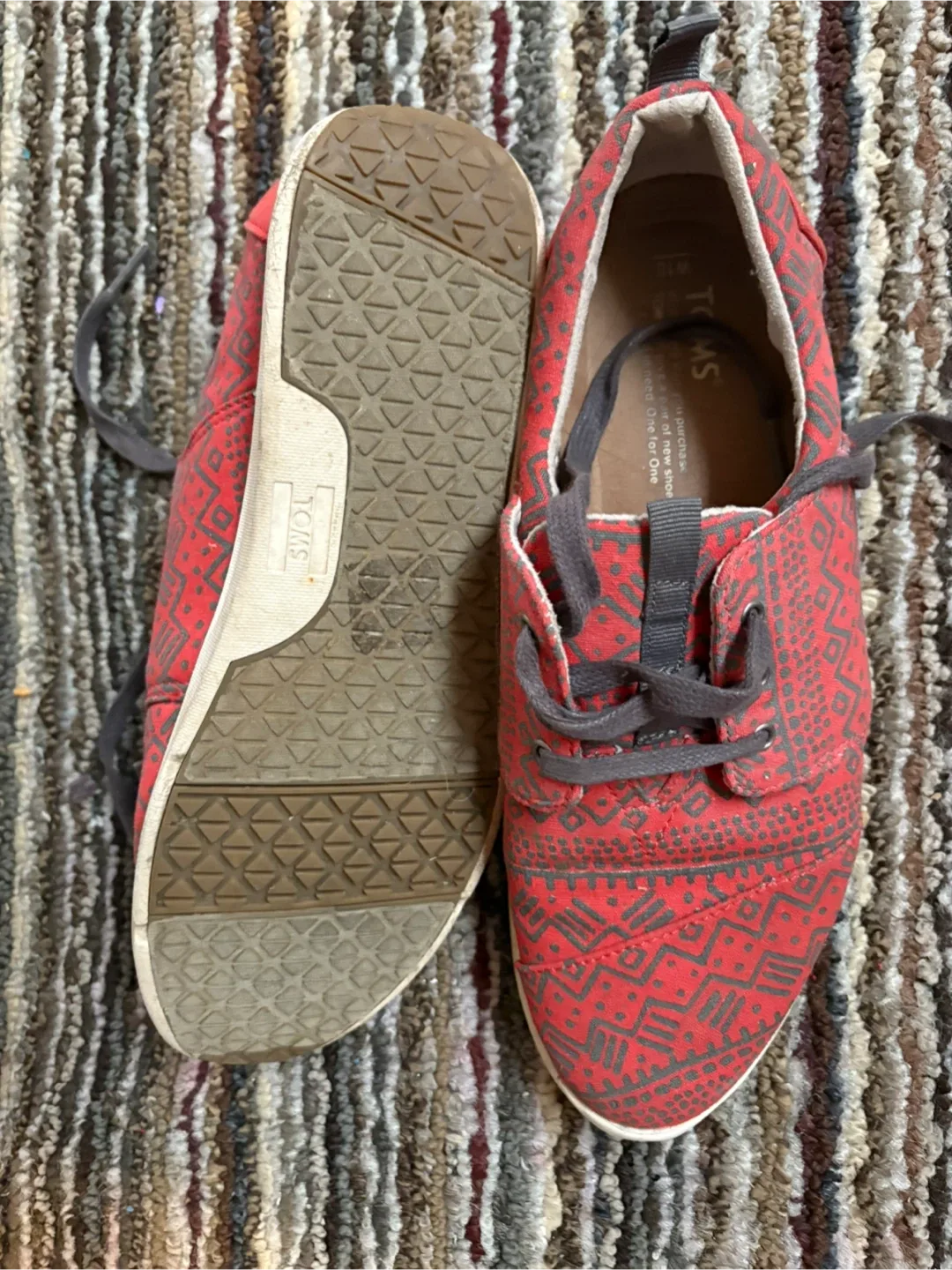 TOMS Red Patterned Shoes image indicator(2)