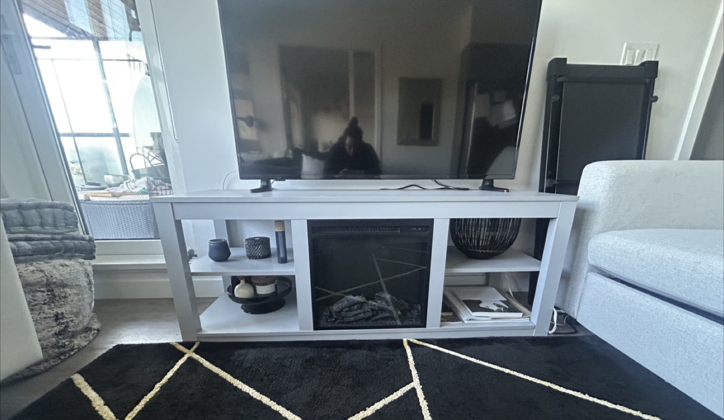 Azelio Dove Grey TV Stand up to 65" with Electric Fireplace - photo 2