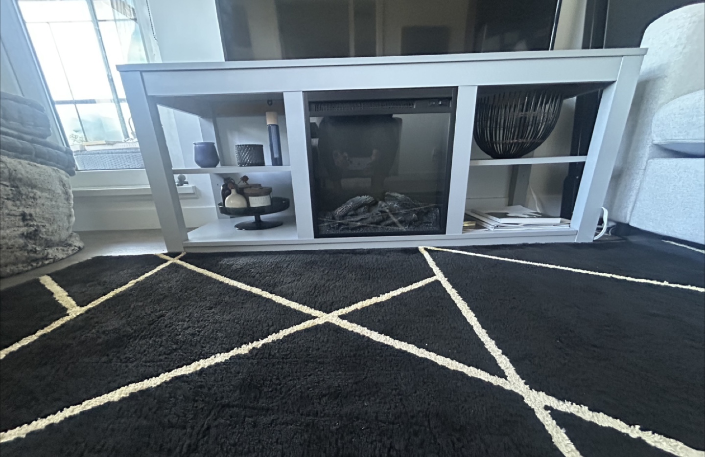 Azelio Dove Grey TV Stand up to 65" with Electric Fireplace - photo 4