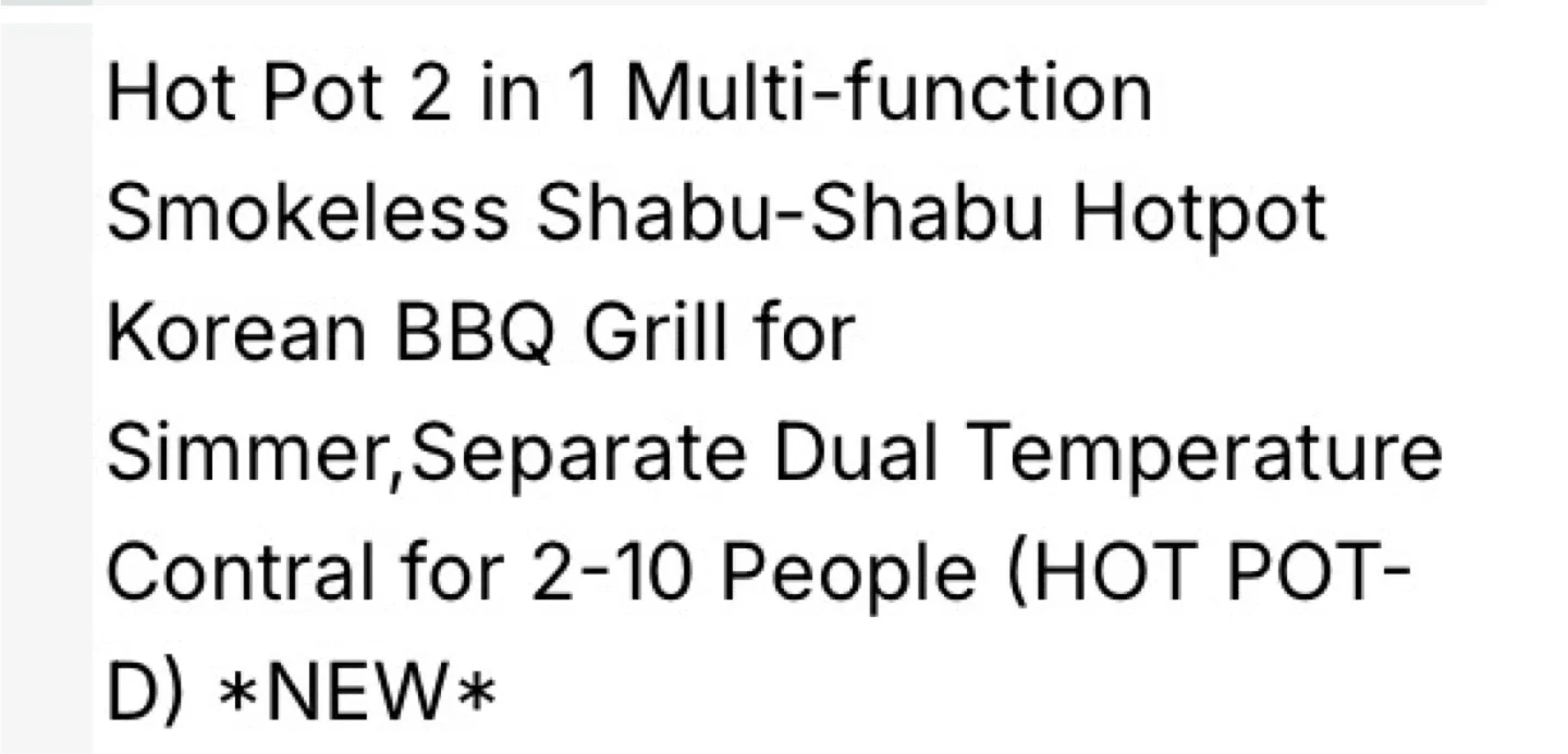 Hot Pot 2 in 1 Multi-function Smokeless Shabu-Shabu Hotpot image indicator(4)