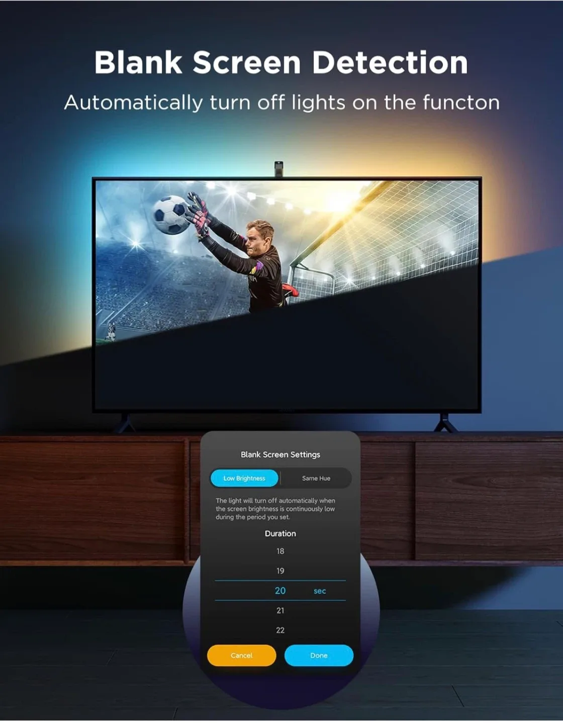 TV Backlight 3 Lite with Fish-Eye Correction Function Sync image indicator(8)