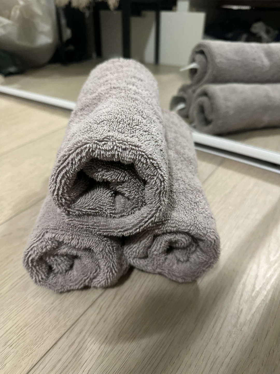 Grey Hand Towels - Set of 3