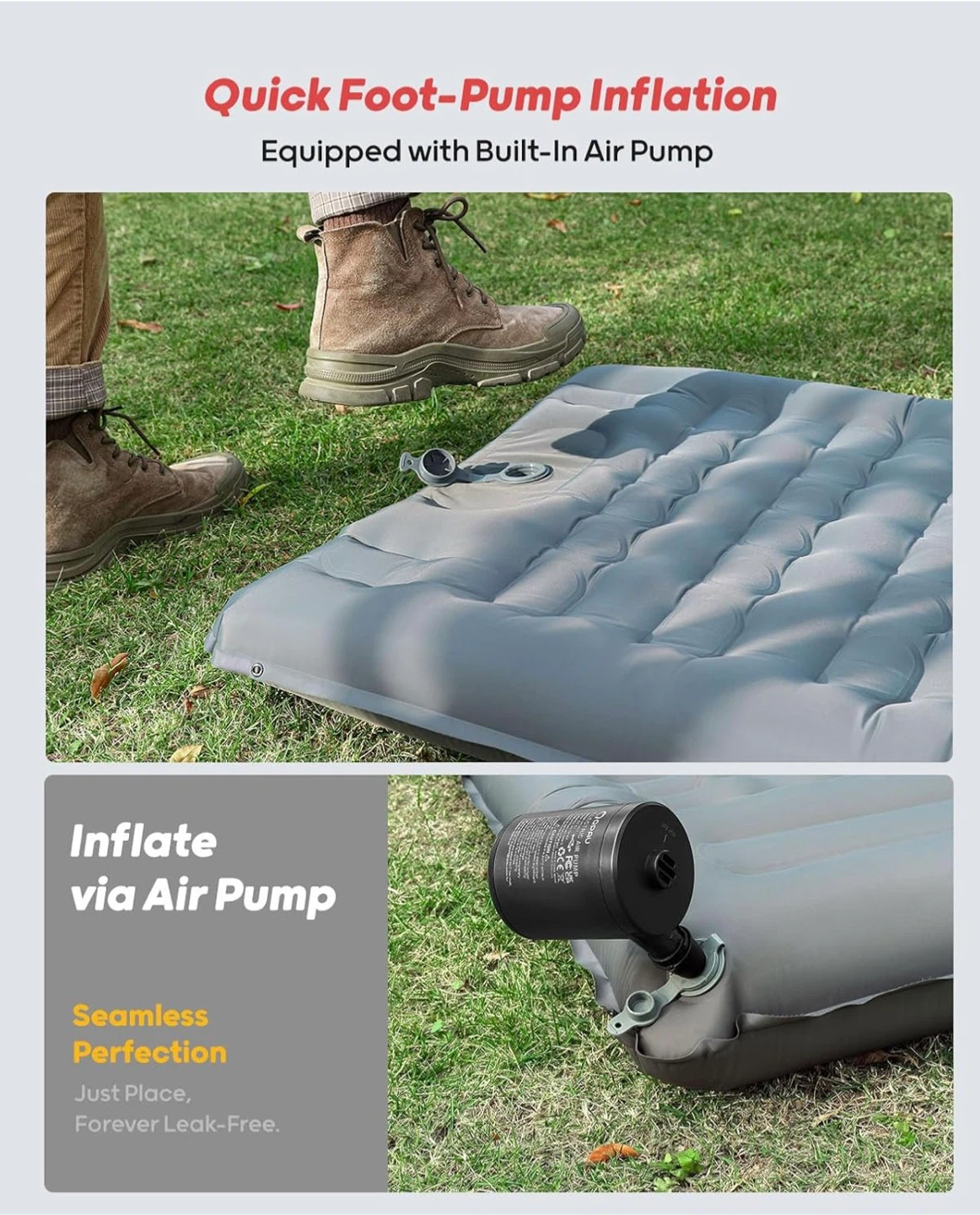 Inflatable Sleeping Pad/mattress for camping or outdoor use. - photo 4