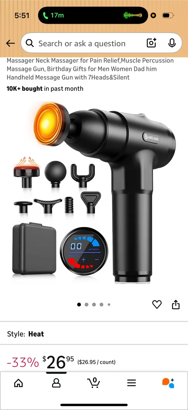 AERLANG Massage Gun with Case image indicator(4)