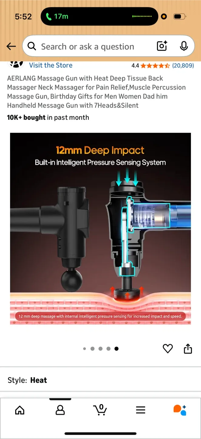 AERLANG Massage Gun with Case image indicator(5)