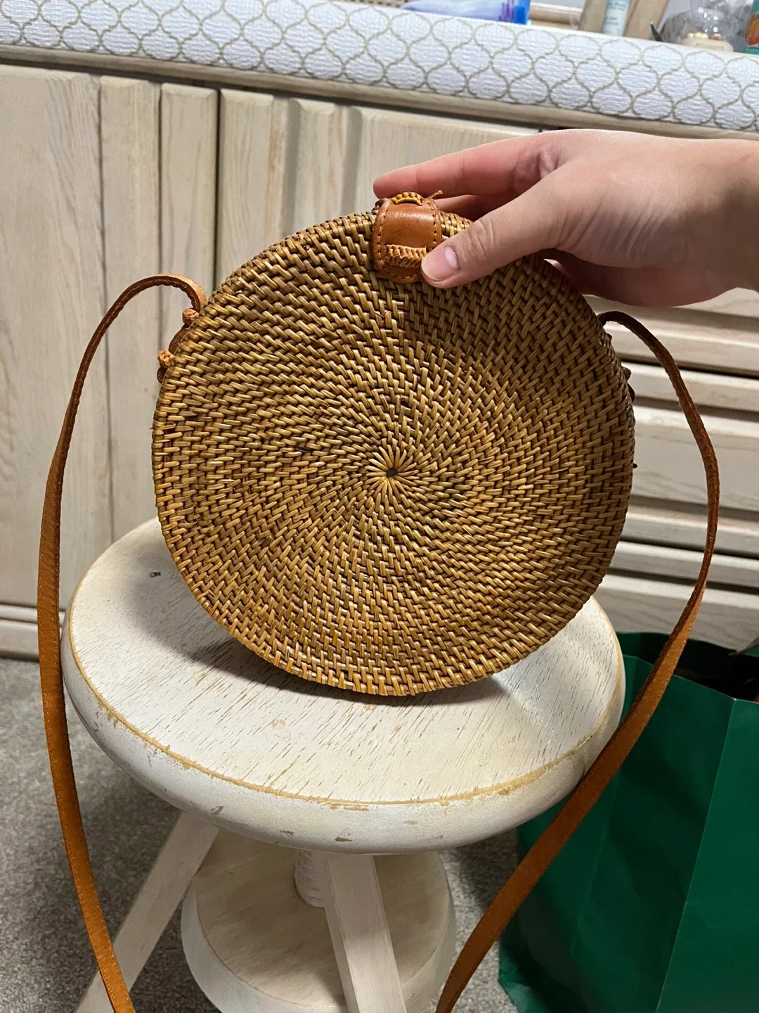 Rattan Circle Crossbody Bag from Bali thumbnail