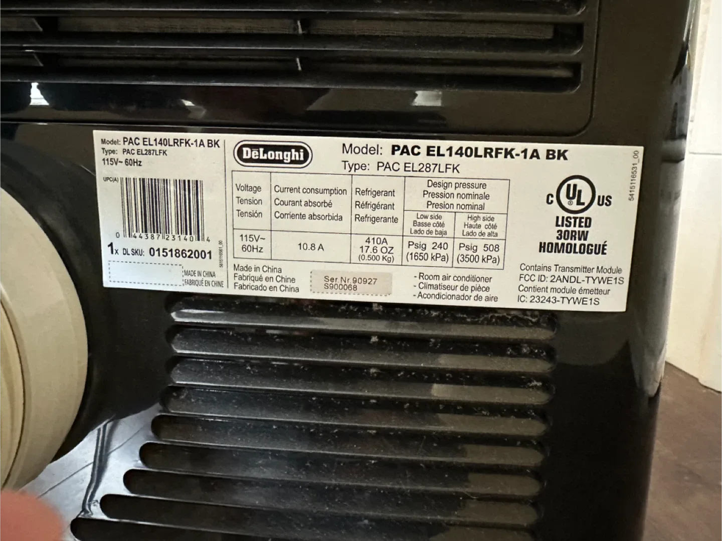 DeLonghi Pinguino 14,000btu Wi-Fi Portable Air Conditioner image indicator(2)