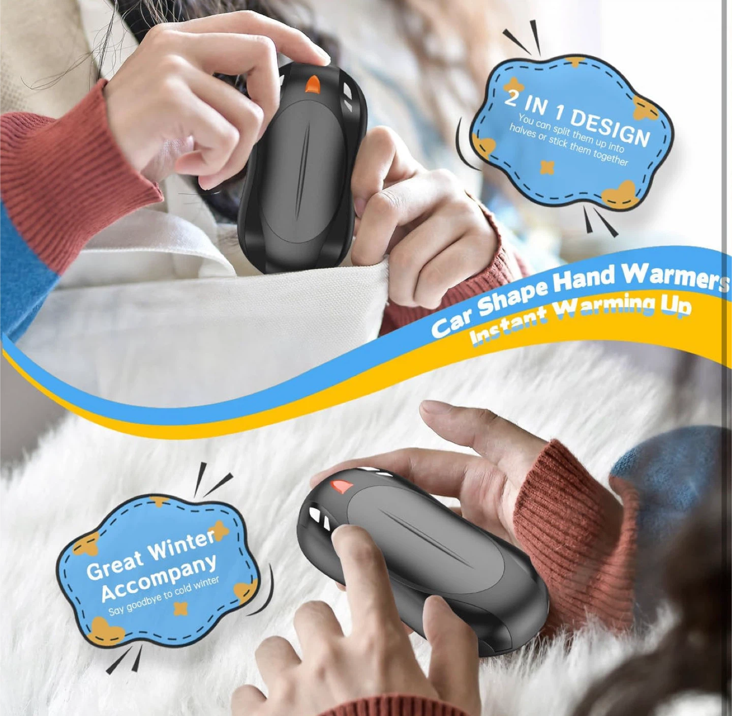 2 in 1 Car Shape Hand Warmers - photo 5
