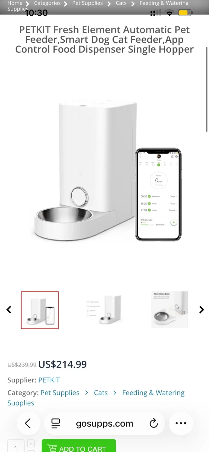 PETKIT Fresh Element Automatic Pet Feeder app control image indicator(3)