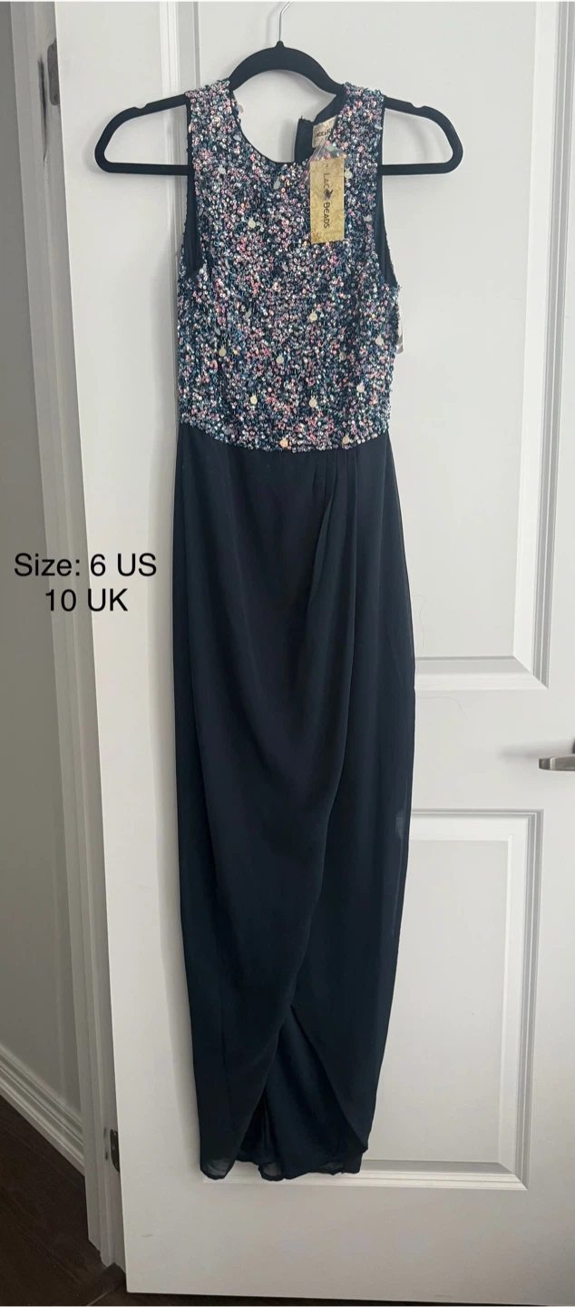 Lace & Beads Dress - Size 6 US/10 UK