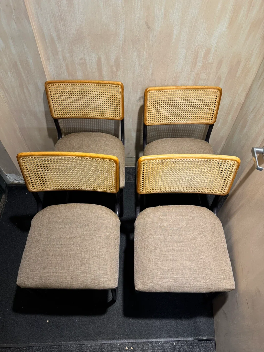 Set of 4 Rattan Back Dining Chairs image indicator(2)