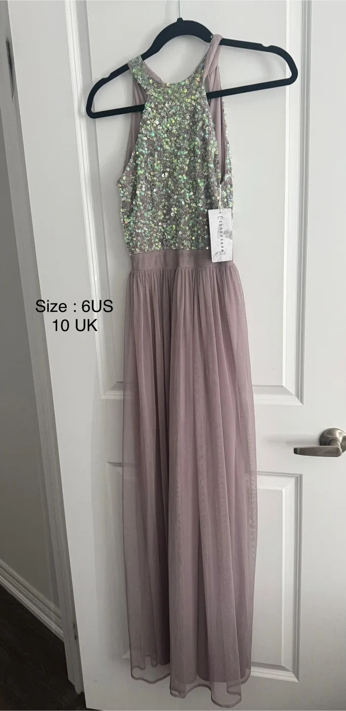 Ever Pretty Sequin Tulle Maxi Dress - Size 6 image indicator(2)