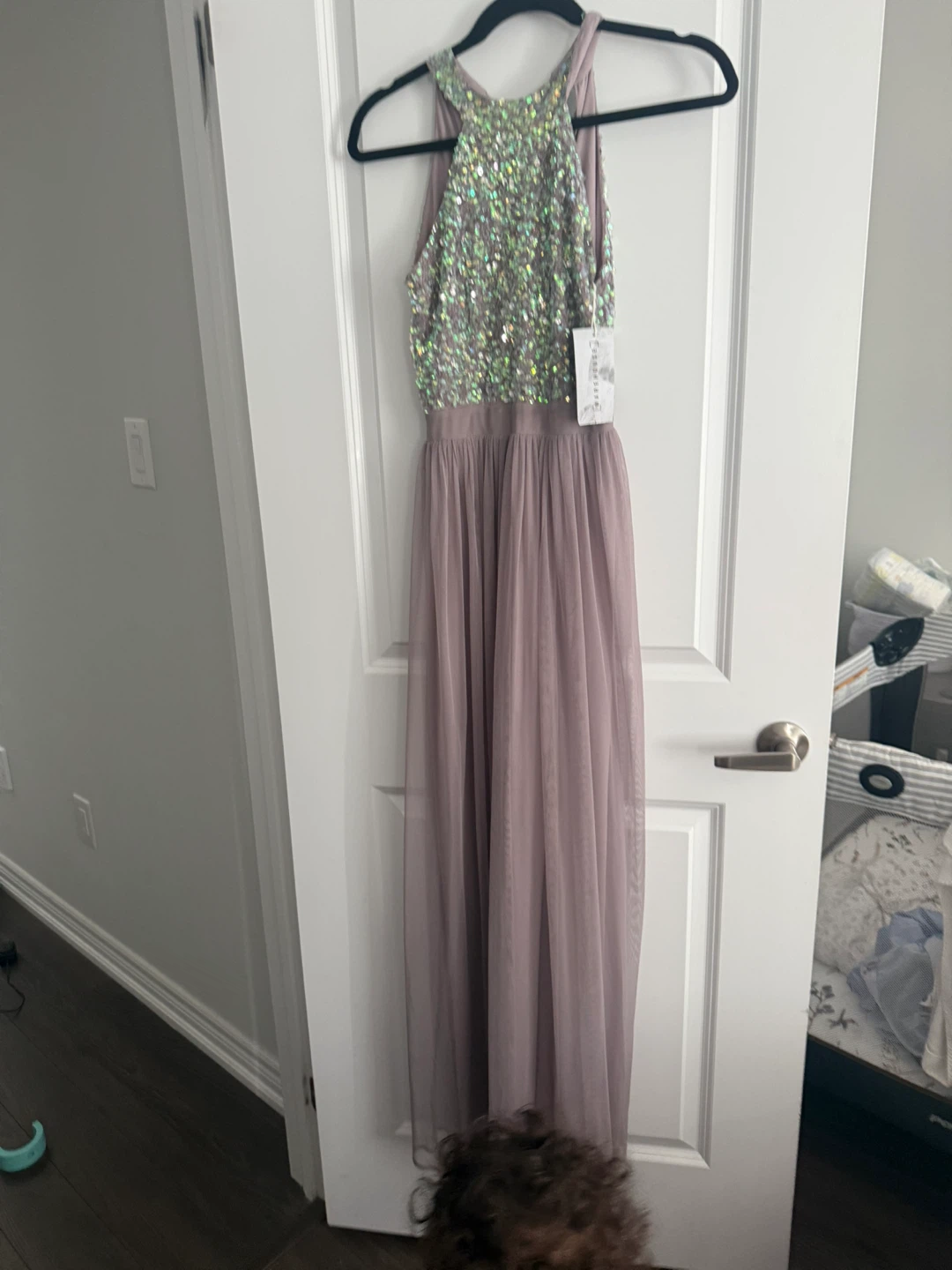 Ever Pretty Sequin Tulle Maxi Dress - Size 6