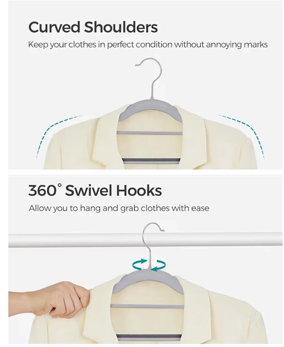 Clothes Hangers - Non-Slip Velvet Hangers image indicator(3)