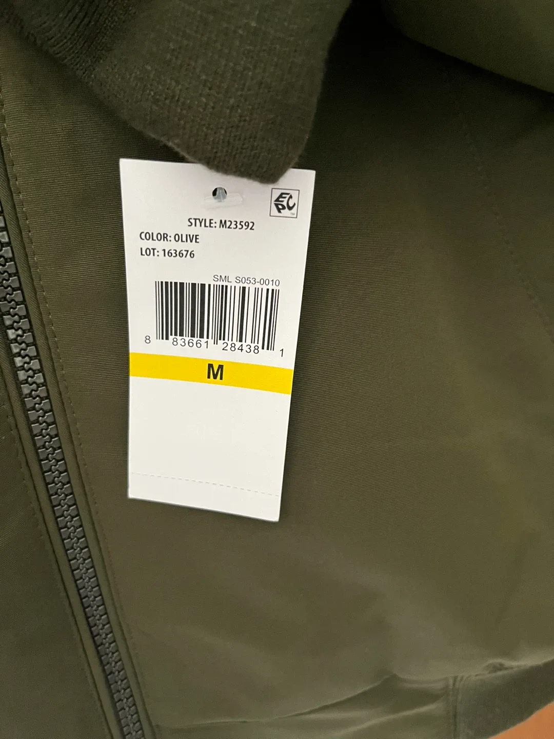 Michael Kors Olive Bomber Jacket - Size M image indicator(3)