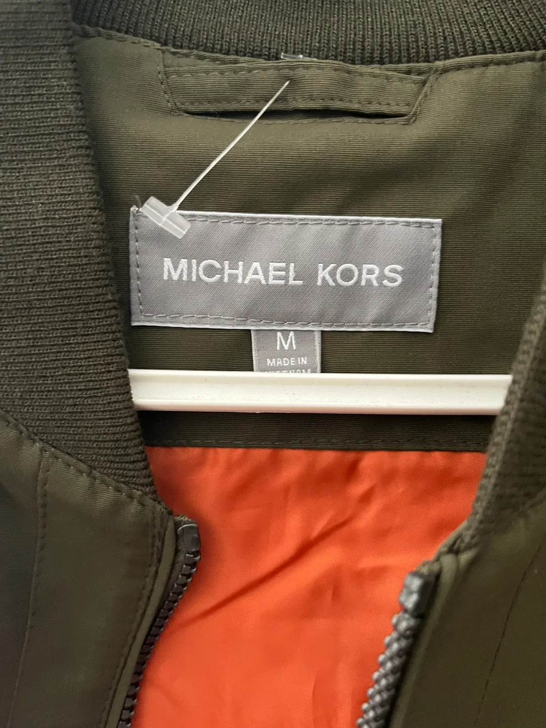 Michael Kors Olive Bomber Jacket - Size M image indicator(2)
