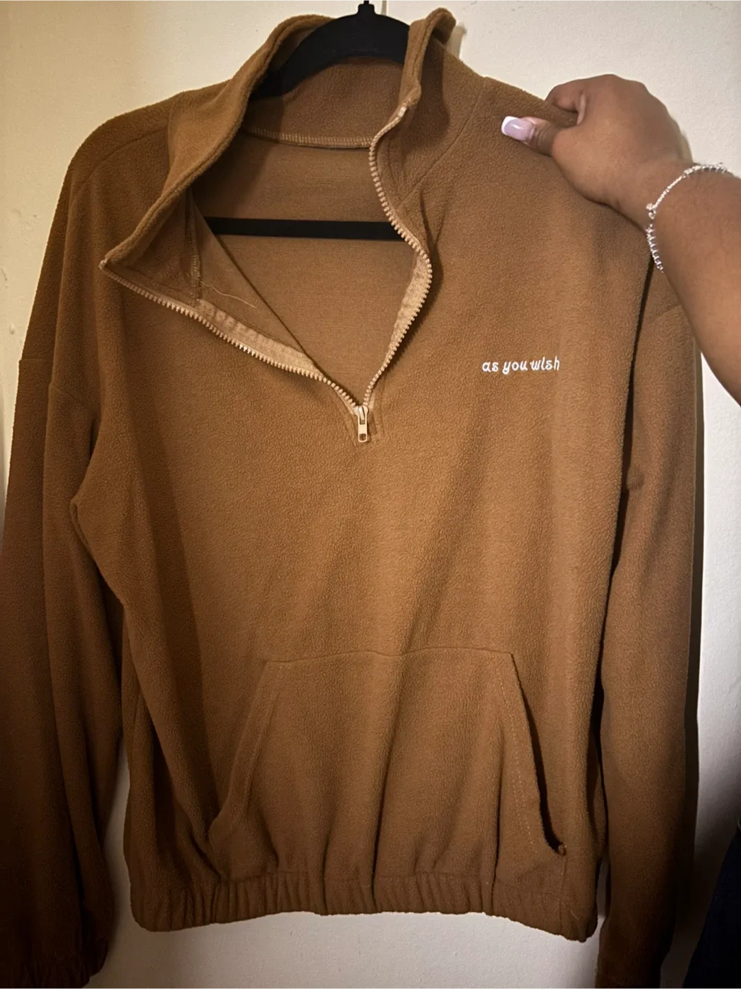 As You Wish Brown Fleece Pullover image indicator(2)