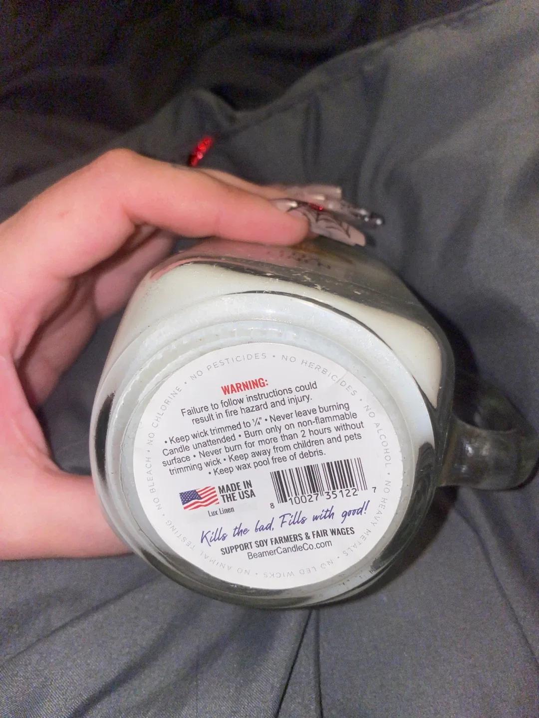 Beamer Candle Co. Lux Linen Candle image indicator(2)