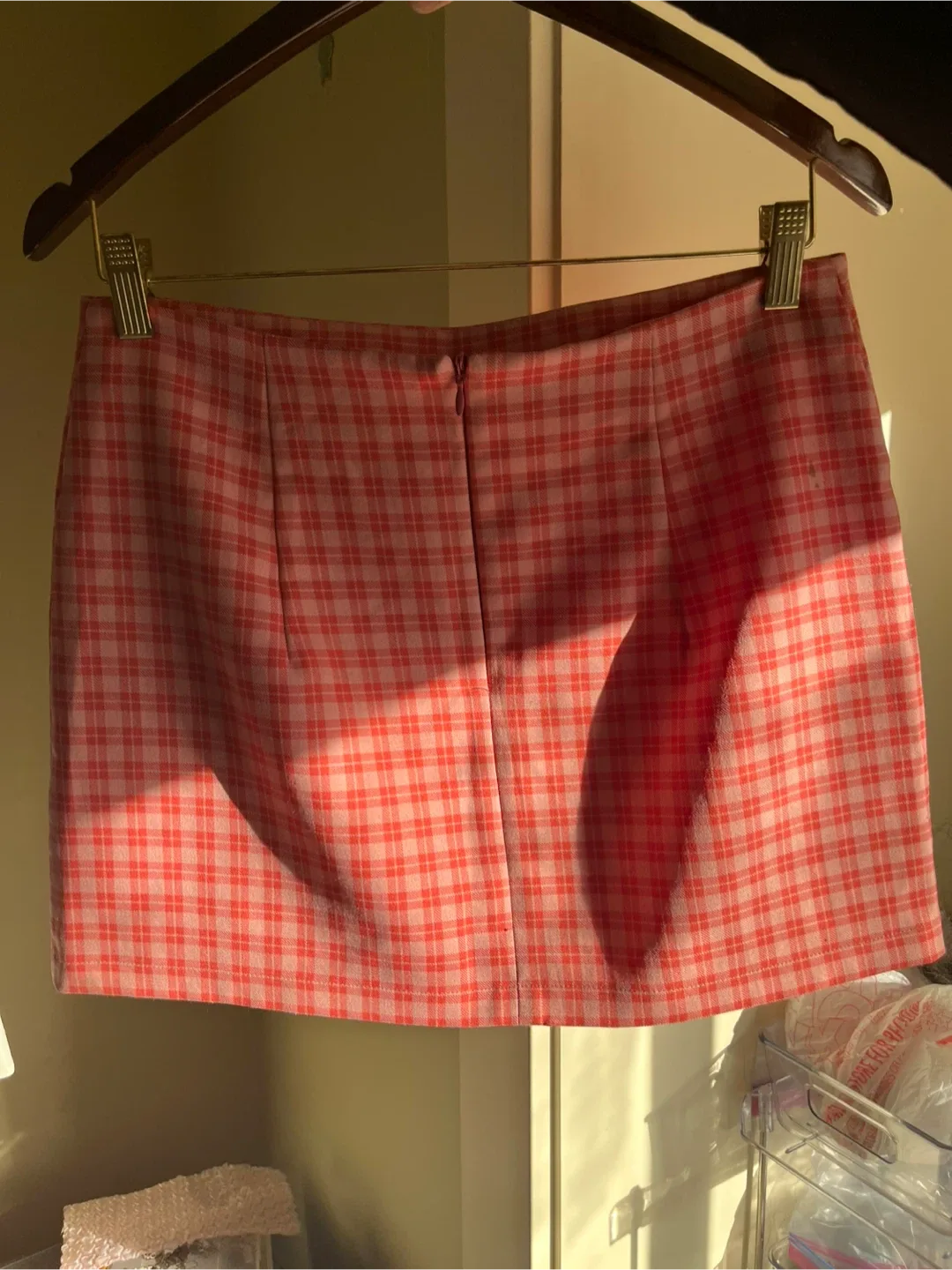 Pink Plaid Mini Skirt thumbnail