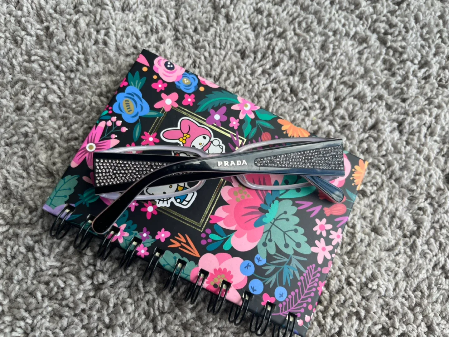 Prada Eyeglasses Black with Rhinestones