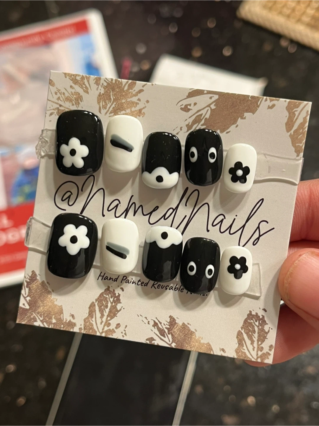 Taking offers. Hand Painted Reusable Press On Nails