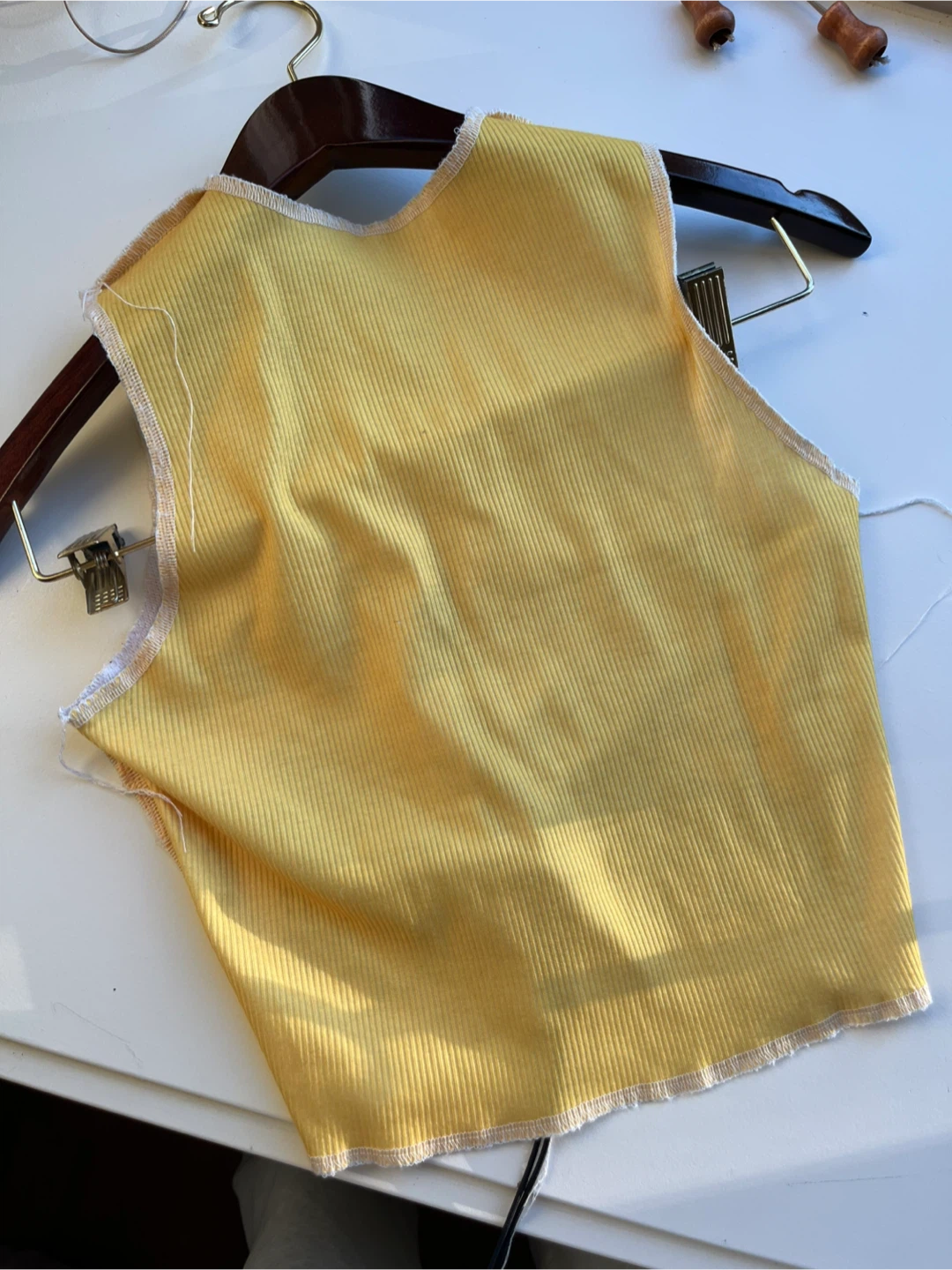 Make an offer: Unique Yellow lace up rave crop top - photo 2