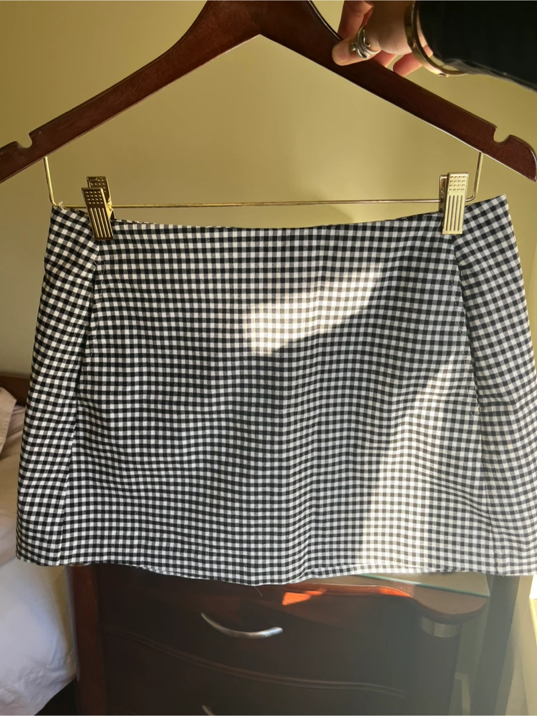 Gingham Mini Skirt with pockets - photo 2
